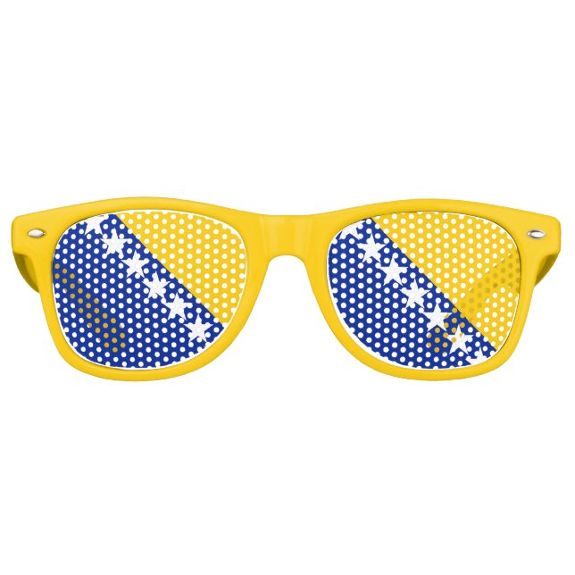 Fête Retro lunettes Drapeau de BiH (Devant)