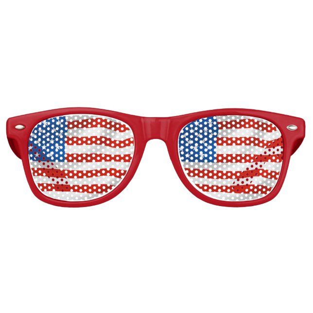 FÊTE RETRO PATRIOTIQUES AMÉRICAINS DRAPEAUX LUNETTES DE SOLEI (Devant)