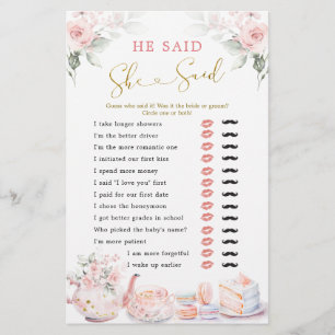 Fête Rose Florale Du Thé Nuptial Il A Dit Qu'Elle