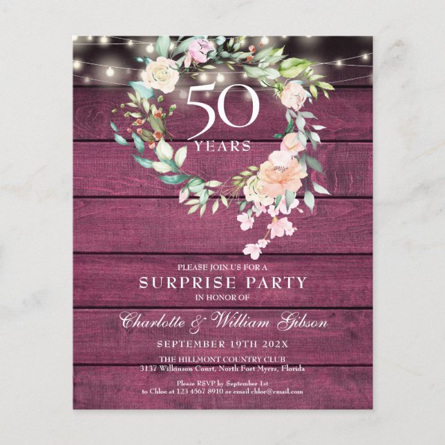 Fête surprise pour 50e anniversaire de mariage rus (Devant)