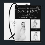 Fête Sweet 16 Photo Noir & Blanc Modern Hearts<br><div class="desc">Articles assortis disponibles.</div>