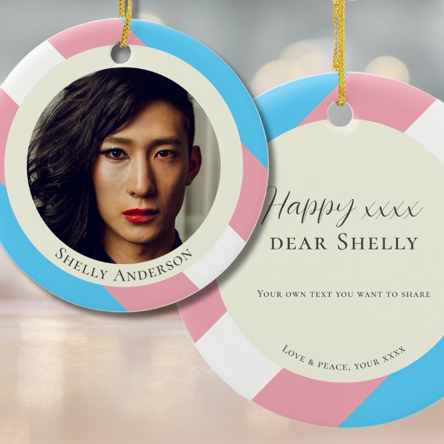 Fête Transgenre transition cadeau t jour Ornement (Créateur téléchargé)