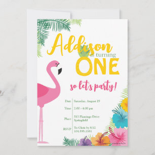 Fête Tropicale du premier anniversaire. Invitation