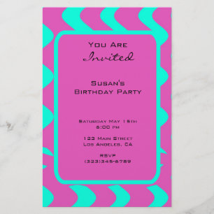 fête tuquoise rose vif
