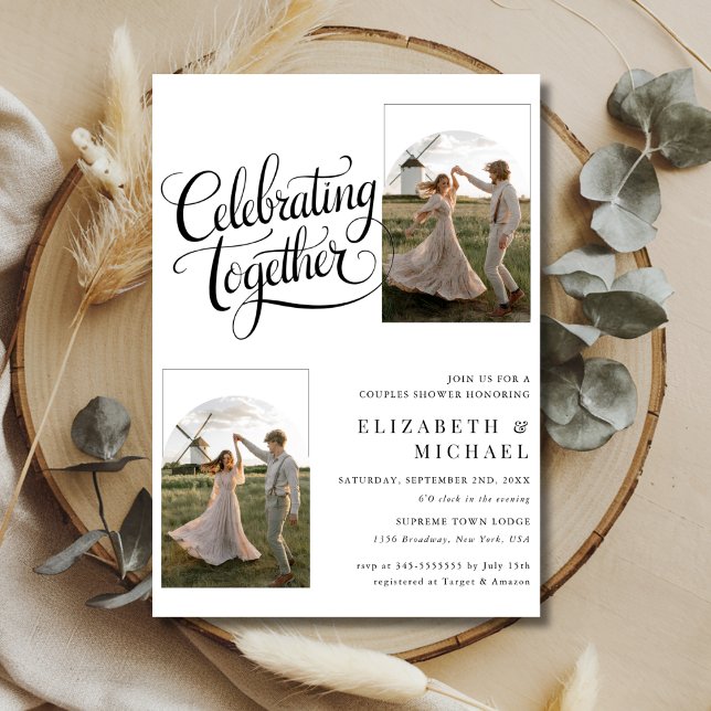 Fêter Ensemble Invitation de Réception de Couple s (Créateur téléchargé)