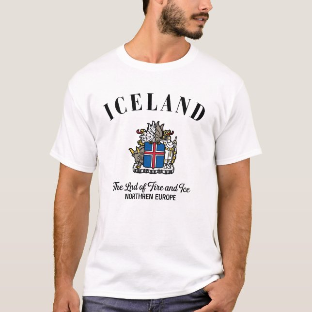 Fêter la culture de l'Islande Drapeau T-shirt (Devant)