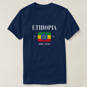 Fêter la culture Ethiopie Drapeau T-shirt