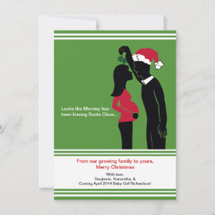 Fêtes Annuelles 4x6 Cartes de voeux pour la grossesse de Noël - Ma