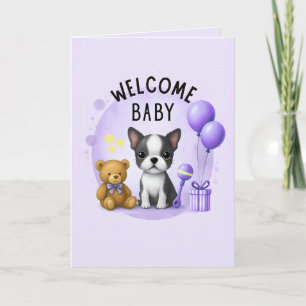 Fêtes Annuelles Cartes de félicitations pour bébé Boston Terrier