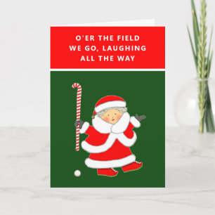 Fêtes Annuelles Cartes de Noël de hockey sur gazon pour filles