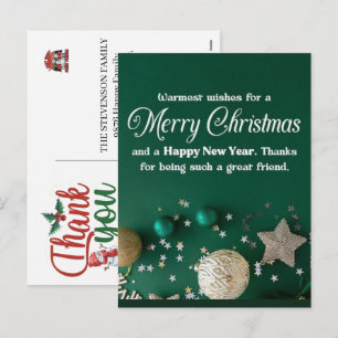 Fêtes Annuelles Cartes de Noël de remerciement pour votre entrepri