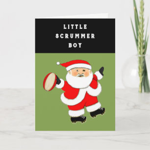 Fêtes Annuelles Cartes de Noël drôles de rugby pour les vacances