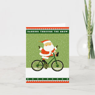 Fêtes Annuelles Cartes de Noël pour cycliste en vacances