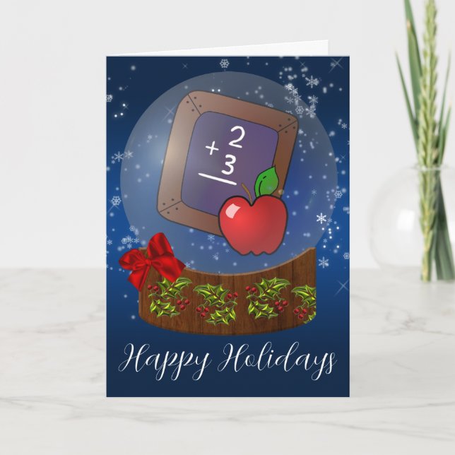 Fêtes Annuelles Cartes de Noël pour enseignants (Devant)