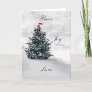 Fêtes Annuelles Cartes de Noël pour la paix, la joie et l'amour