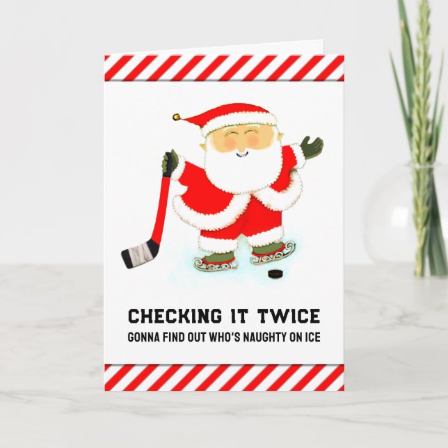 Fêtes Annuelles Cartes de Noël pour le hockey (Devant)