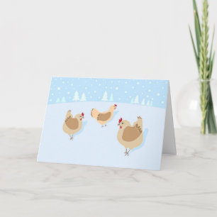 Fêtes Annuelles Cartes de Noël pour les amateurs de poulet !