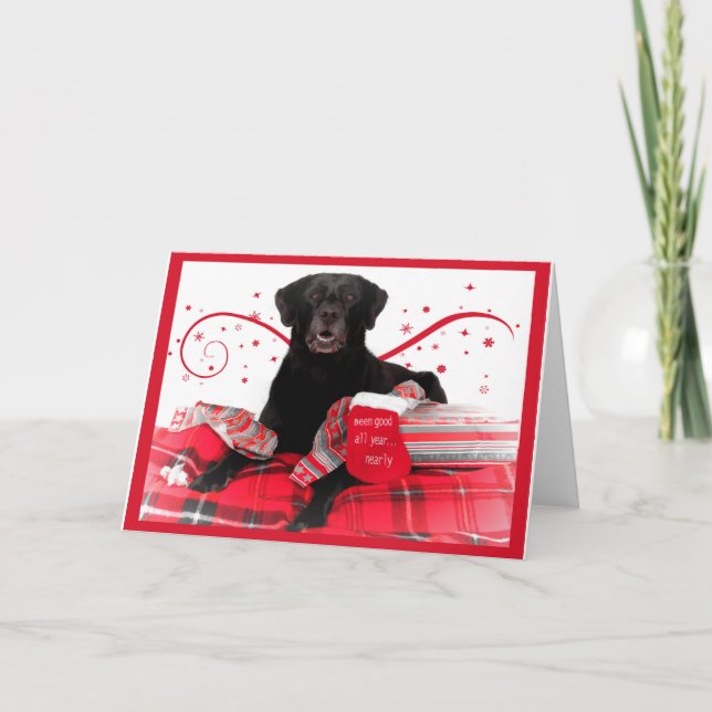 Fêtes Annuelles Cartes de Noël pour Retriever Labrador (Devant)