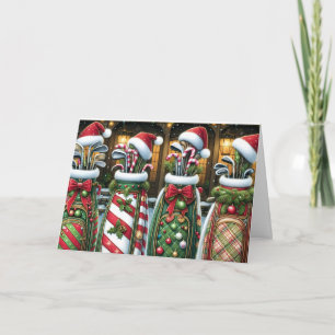 Fêtes Annuelles Cartes de Noël pour sacs de golf