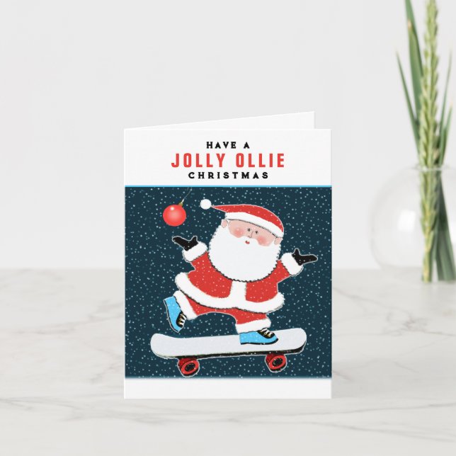 Fêtes Annuelles Cartes de Noël pour skateurs (Devant)