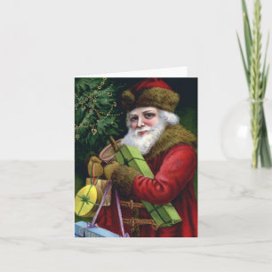 Fêtes Annuelles Cartes de Noël vintage Père Noël Cartes pour notes