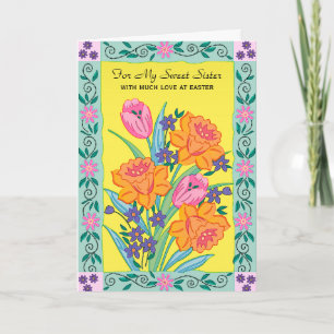Fêtes Annuelles Cartes de Pâques : Pour ma soeur douce