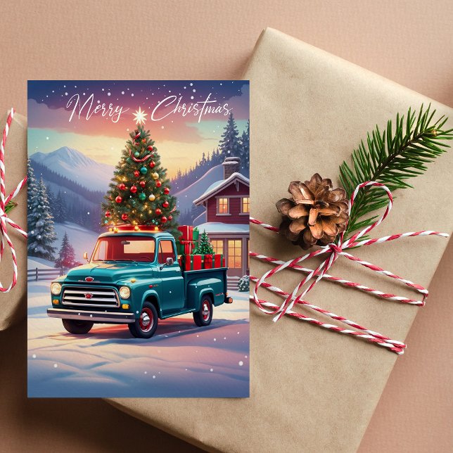 Fêtes Annuelles Cartes de vacances pour le Camion de Noël Arbre et (Créateur téléchargé)