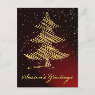 Fêtes Annuelles Cartes de vœux de Noël élégantes rouges pour entre