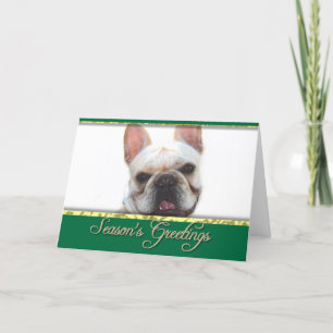 Fêtes Annuelles Cartes de vœux de saison pour bouledogue français