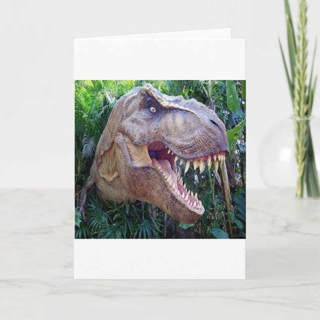 Fêtes Annuelles Cartes de voeux Dinosaur pour les vacances pour en (Devant)