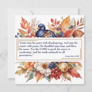 Fêtes Annuelles Cartes de vœux personnalisées pour Thanksgiving Jo