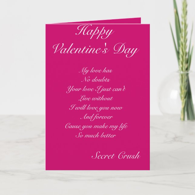 Fêtes Annuelles Cartes de voeux secrètes pour la Saint-Valentin (Devant)