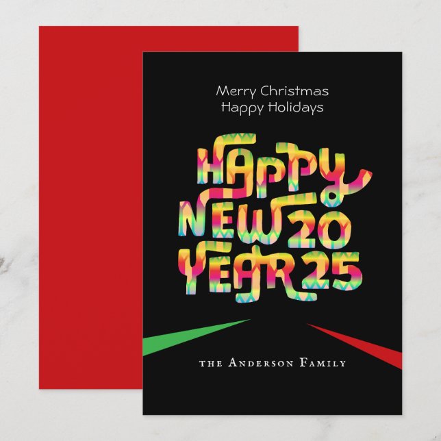 Fêtes Annuelles Cartes d'invitation personnalisées pour le Noël du (Devant / Derrière)