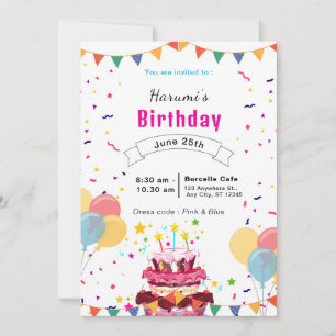 Fêtes Annuelles Cartes d'invitation uniques pour l'anniversaire et