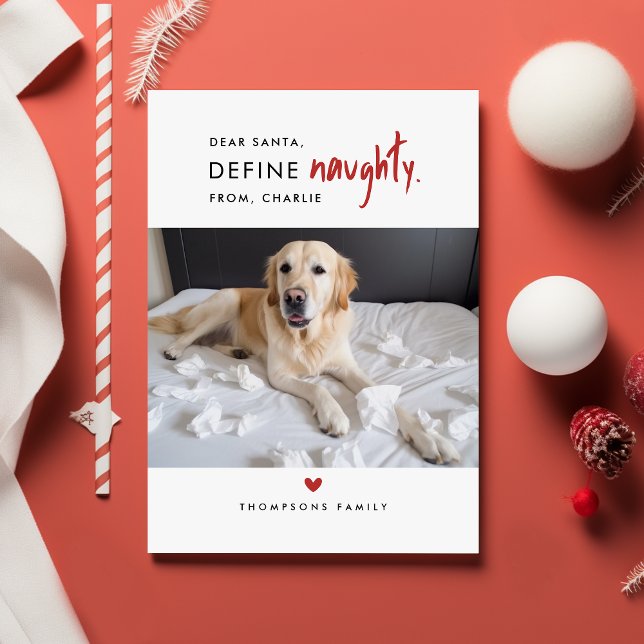 Fêtes Annuelles Définir Naughty | Cartes de Noël pour chiens amusa (Créateur téléchargé)