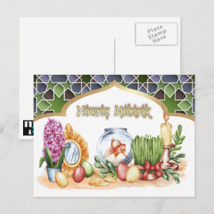 Fêtes Annuelles Maintenant Nowruz Mubarak. Cartes de vœux pour le 