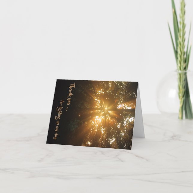 Fêtes Annuelles "Merci... pour éclairer ma journée" cartes (Devant)