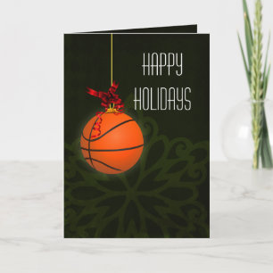 Fêtes Annuelles pour joueur de basket Cartes de Noël