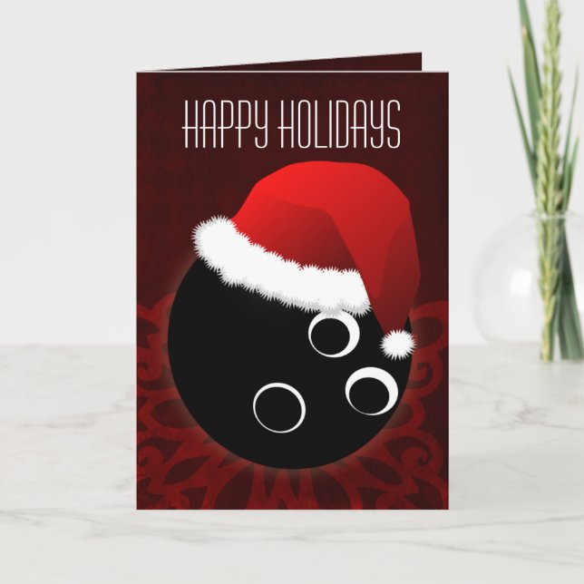 Fêtes Annuelles pour les cartes de Noël des bowler (Devant)