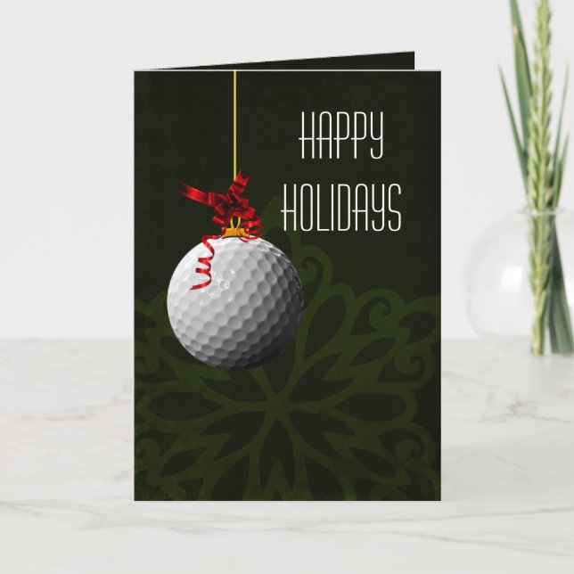 Fêtes Annuelles pour les cartes de Noël des golfeurs (Devant)