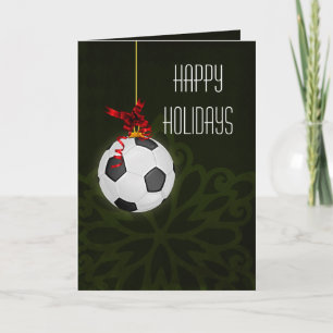 Fêtes Annuelles pour un joueur de football Cartes de Noël