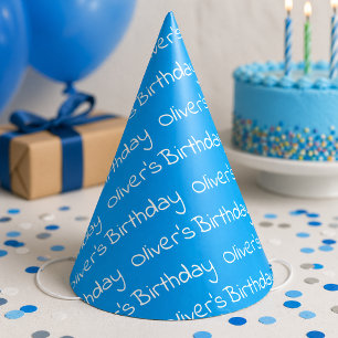 Fètes Chapeaux de fête bleus personnalisés pour l'annive