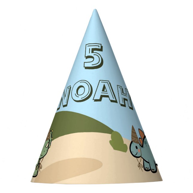 Fètes Chapeaux de fête d'anniversaire de dinosaure migno (Devant)