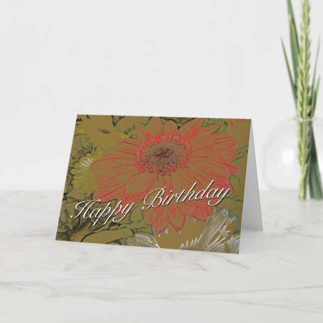 Fêtes colorées Bonne carte d'anniversaire (Devant)