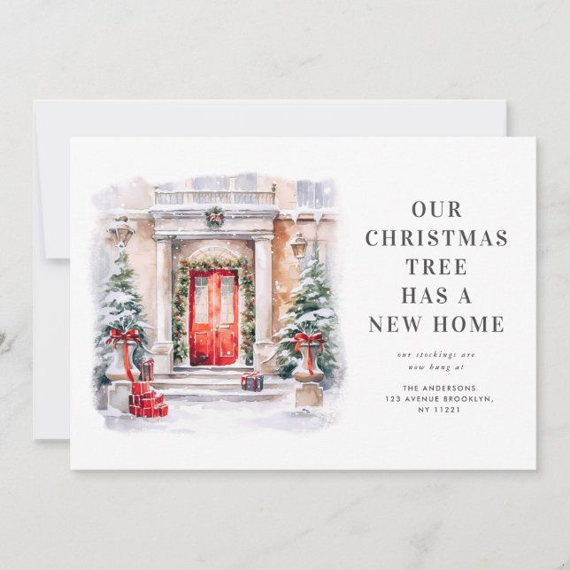 fêtes de noël déménagement faire-part (Devant)