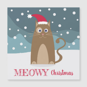 Fêtes de Noël d'hiver père Noël chat animal de com