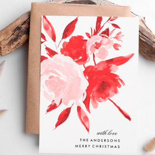 Fêtes de Noël Roses de la Flore rouge Pas de Carte