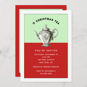 Fêtes de Noël Tea Party Invitations