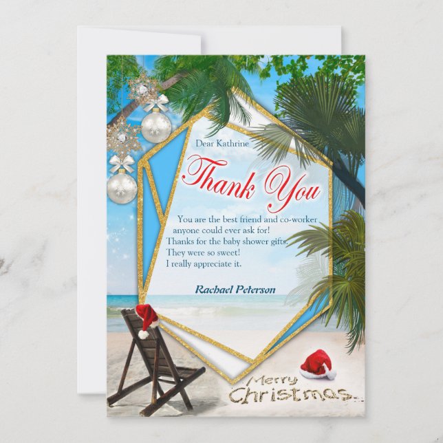 Fêtes d'été Merci de Noël (Devant)