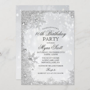 Fêtes d'hiver Invitation de fête d'anniversaire